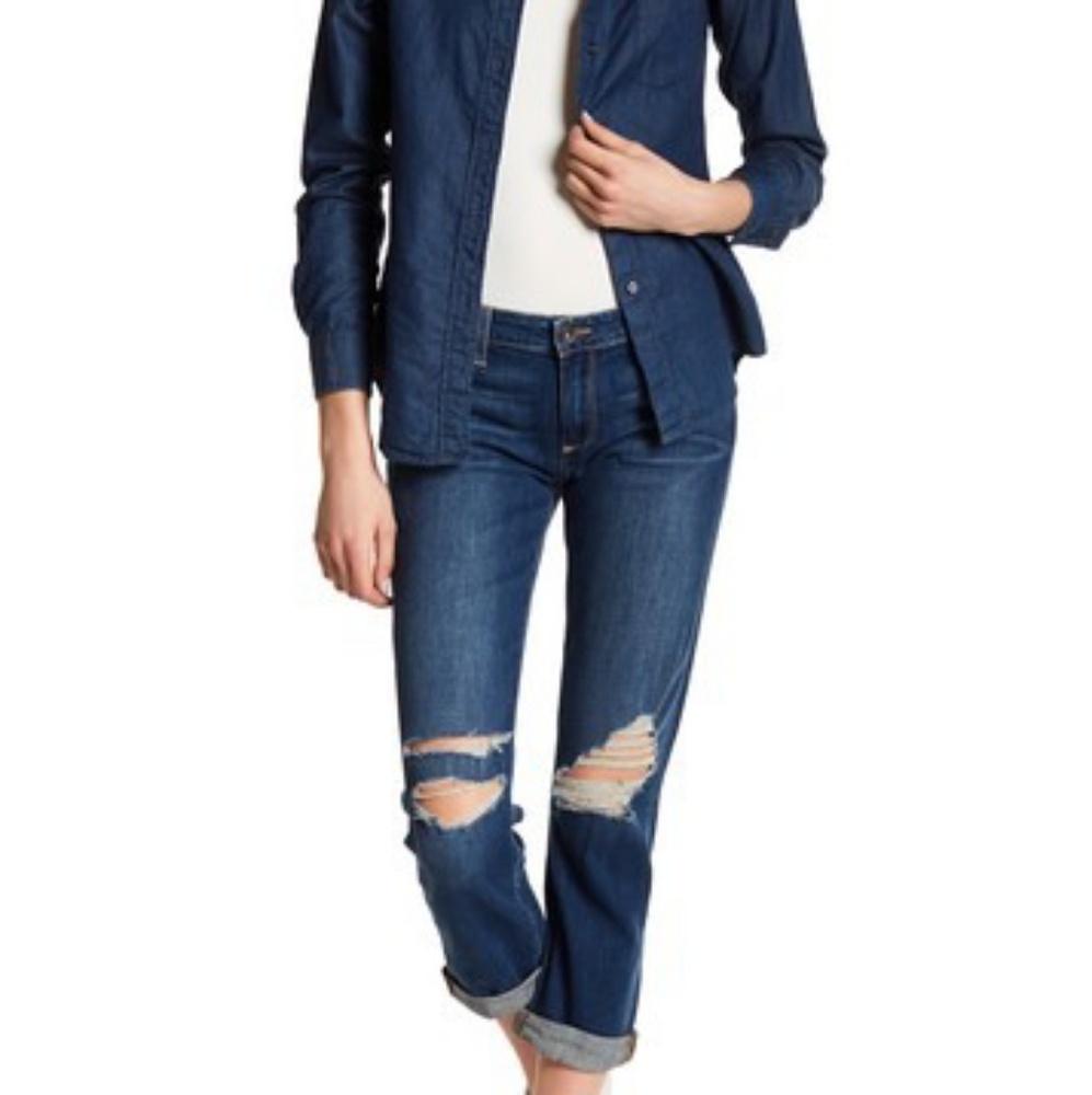 PAIGEBrigitte Distressed Boyfriend Jeans